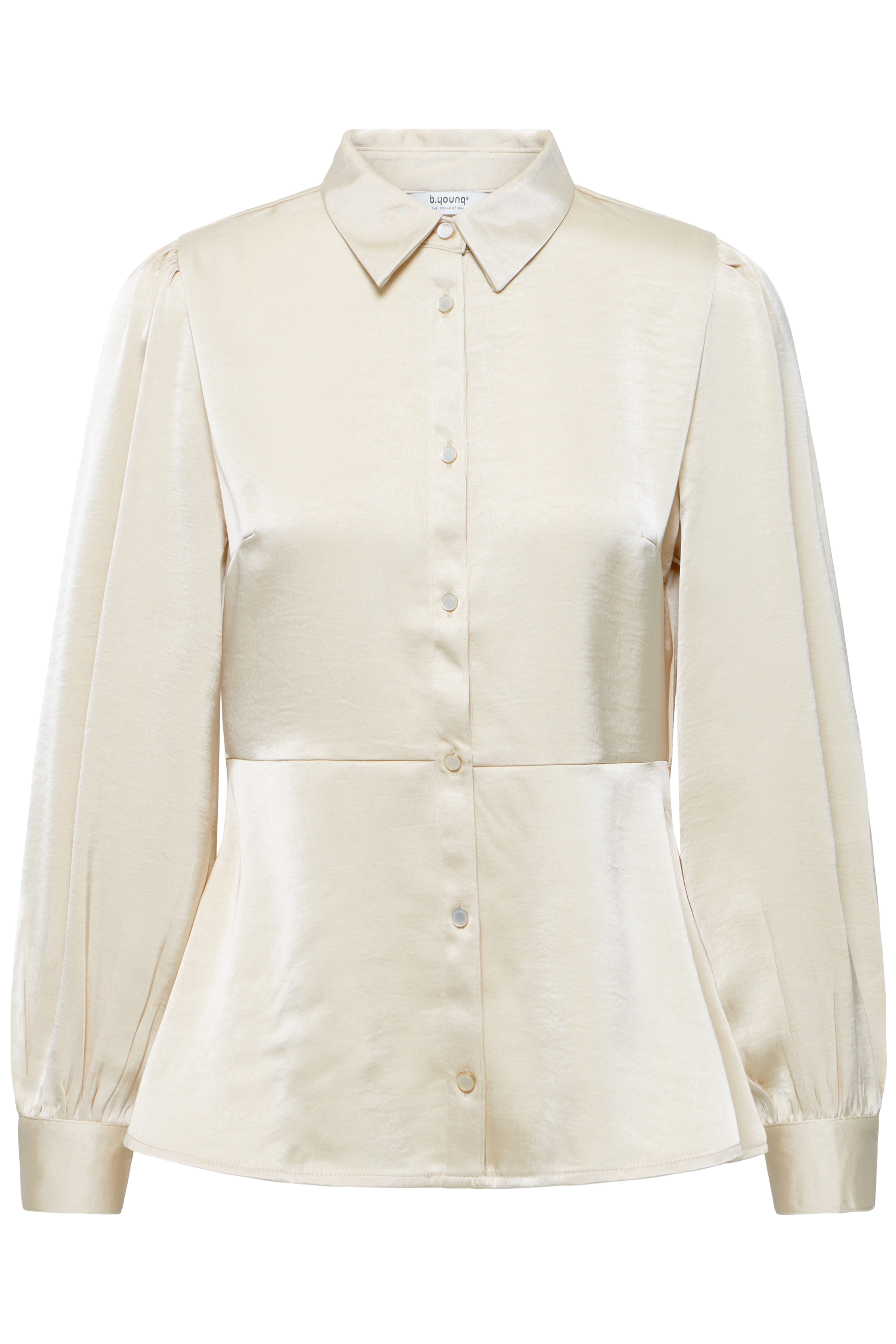 BYISA PEPLUM SHIRT Oatmeal