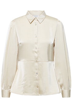 BYISA PEPLUM SHIRT Oatmeal