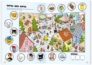 Pysselbok Bamse Vinter med klistermärken