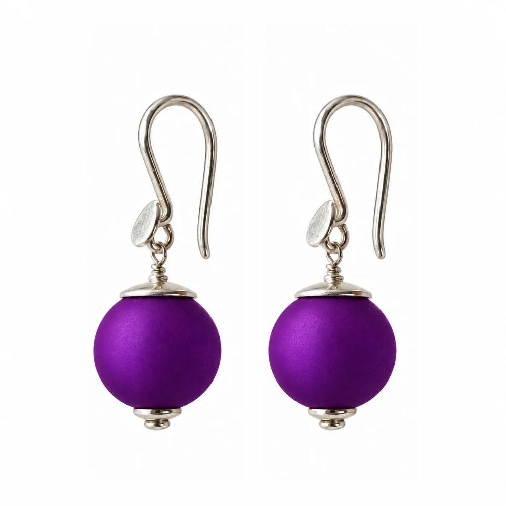IAMLUND Berry lila örhängen silver