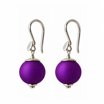 IAMLUND Berry lila örhängen silver