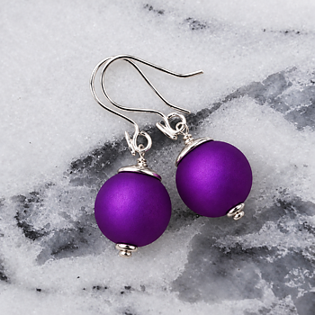 IAMLUND Berry lila örhängen silver