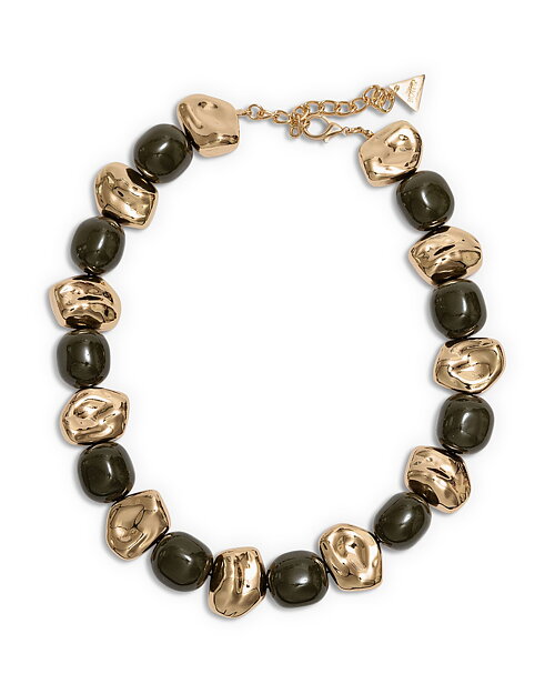 Halsband Alba mörk olivgrön/guld