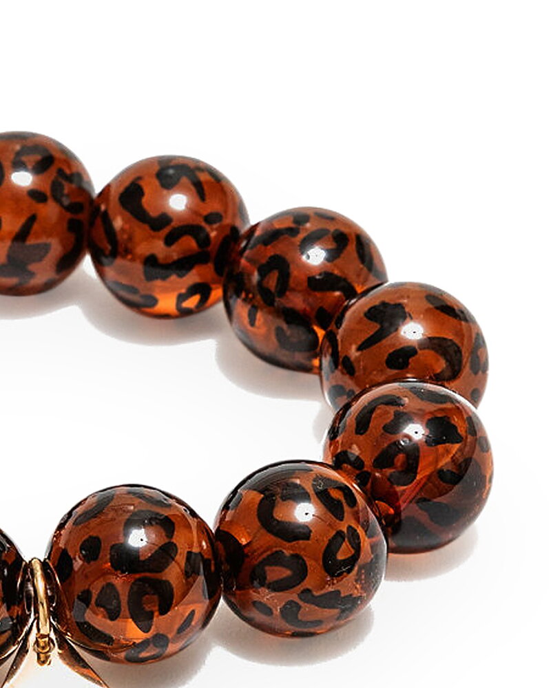 Armband Zuri leopard brun/svart