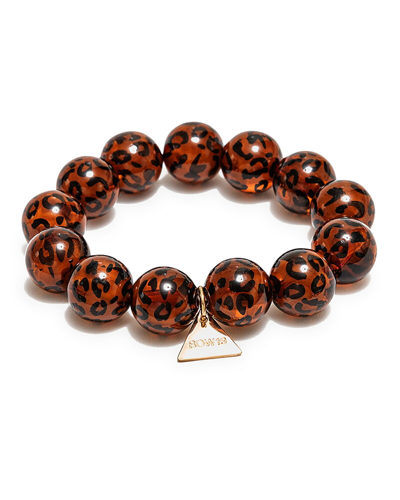 Armband Zuri leopard brun/svart