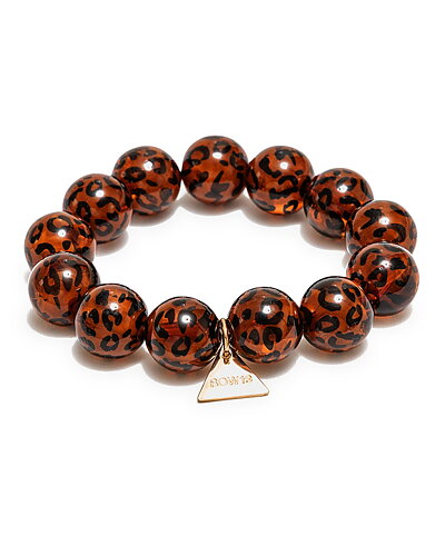 Armband Zuri leopard brun/svart