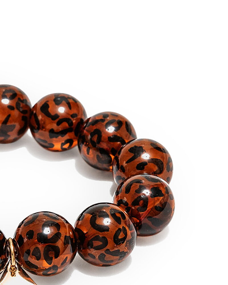 Halsband Zuri leopard brun/svart