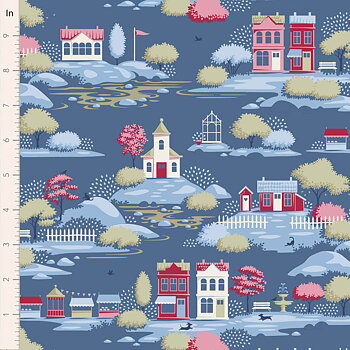 Tilda Village Blue