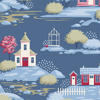 Tilda Village Blue