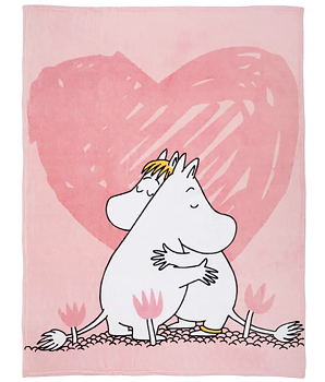 Mumin Fleecefilt 130x170 cm - Kram Rosa