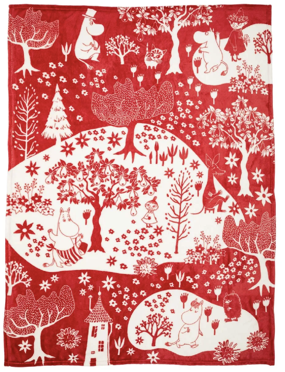Mumin Fleecefilt 130x170 cm - Park Röd