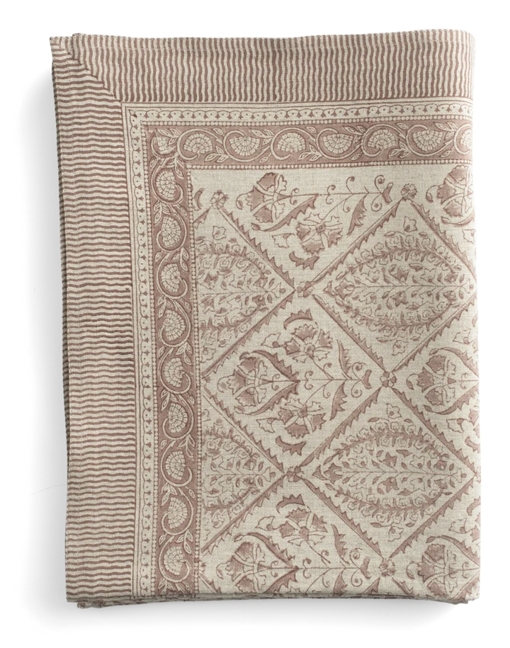 CHAMOIS Duk Jaipur Old rose i lin 150 x 230