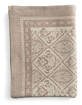 CHAMOIS Duk Jaipur Old rose i lin 150 x 230