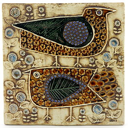 Lisa Larson (Unik 1961) Beautiful Birds Wall Plaque 23 cm (2)