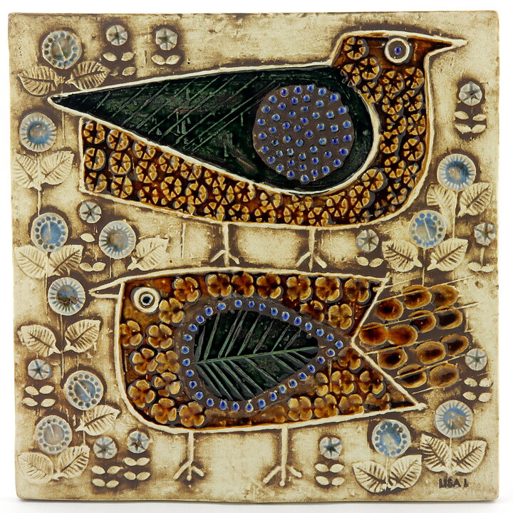 Lisa Larson (Unik 1961) Beautiful Birds Wall Plaque 23 cm (2)