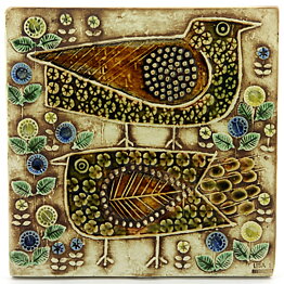 Lisa Larson (Unik 1961) Beautiful Birds Wall Plaque 23 cm (2)