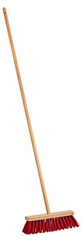 Piasavakvast röd med skaft 150cm  1st/Fp