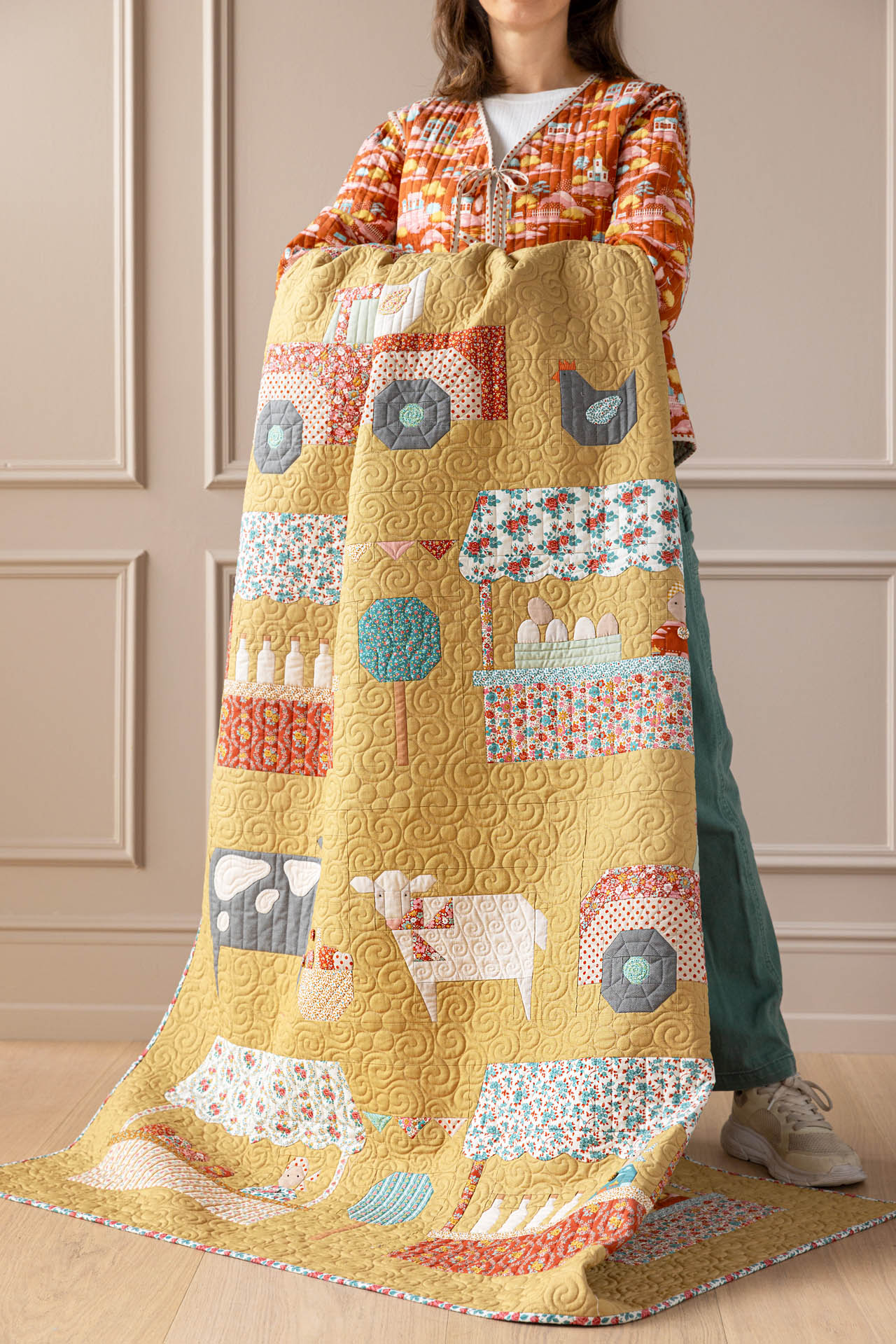 Tilda  Fat Quarter Teal - 5