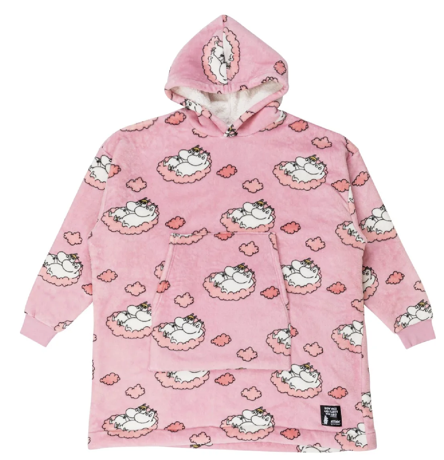 Moomin Adult Giant Hoodie - Nap Time Pink