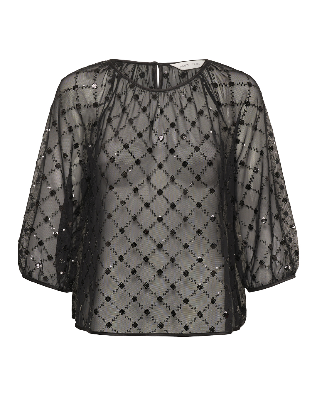 Blus Dimka transparent glitter svart - 6