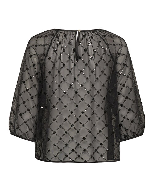 Blus Dimka transparent glitter svart - 7