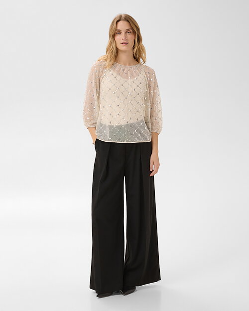 Blus Dimka transparent glitter beige - 5