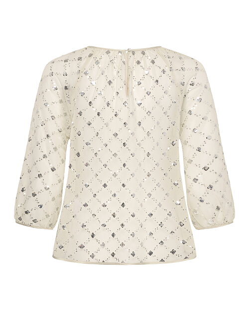 Blus Dimka transparent glitter beige - 7