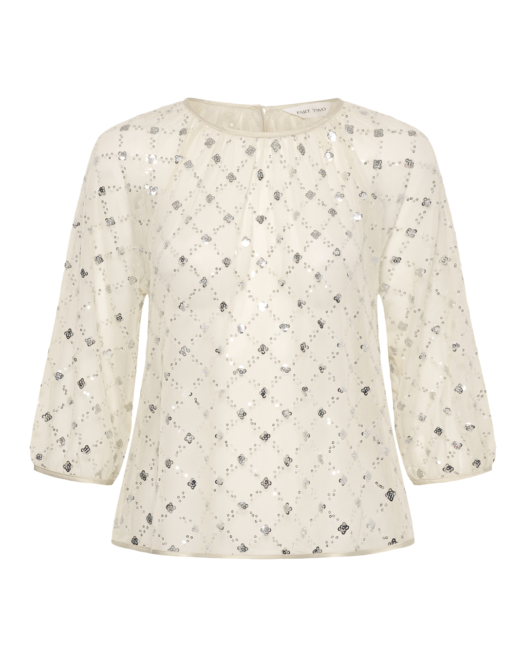Blus Dimka transparent glitter beige - 6