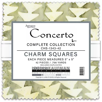 Concerto Charm Squares 5" Batik