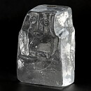 Erik Höglund (1960) Rough-Hewn Clear Glass Figure 11 cm (2)
