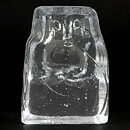Erik Höglund (1960) Rough-Hewn Clear Glass Figure 11 cm (2)