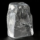 Erik Höglund (1960) Rough-Hewn Clear Glass Figure 11 cm (2)