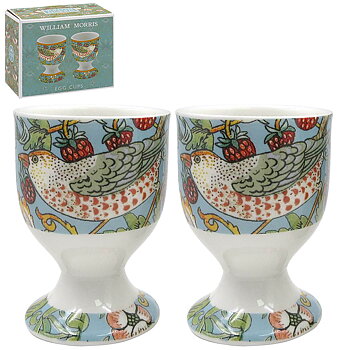William Morris Teal Strawberry Thief - Äggkoppar
