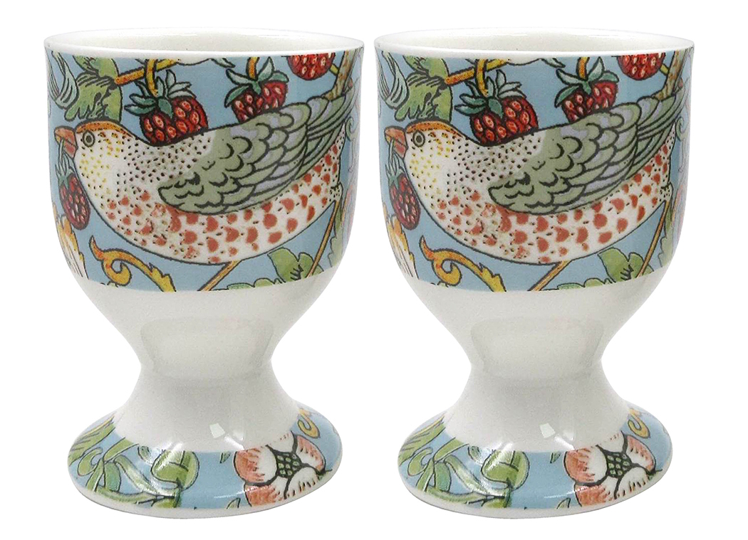 William Morris Teal Strawberry Thief - Äggkoppar