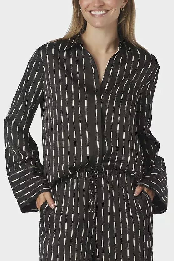 Neo Noir  - Mistan Print Shirt Dark Brown - 3