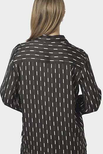 Neo Noir  - Mistan Print Shirt Dark Brown