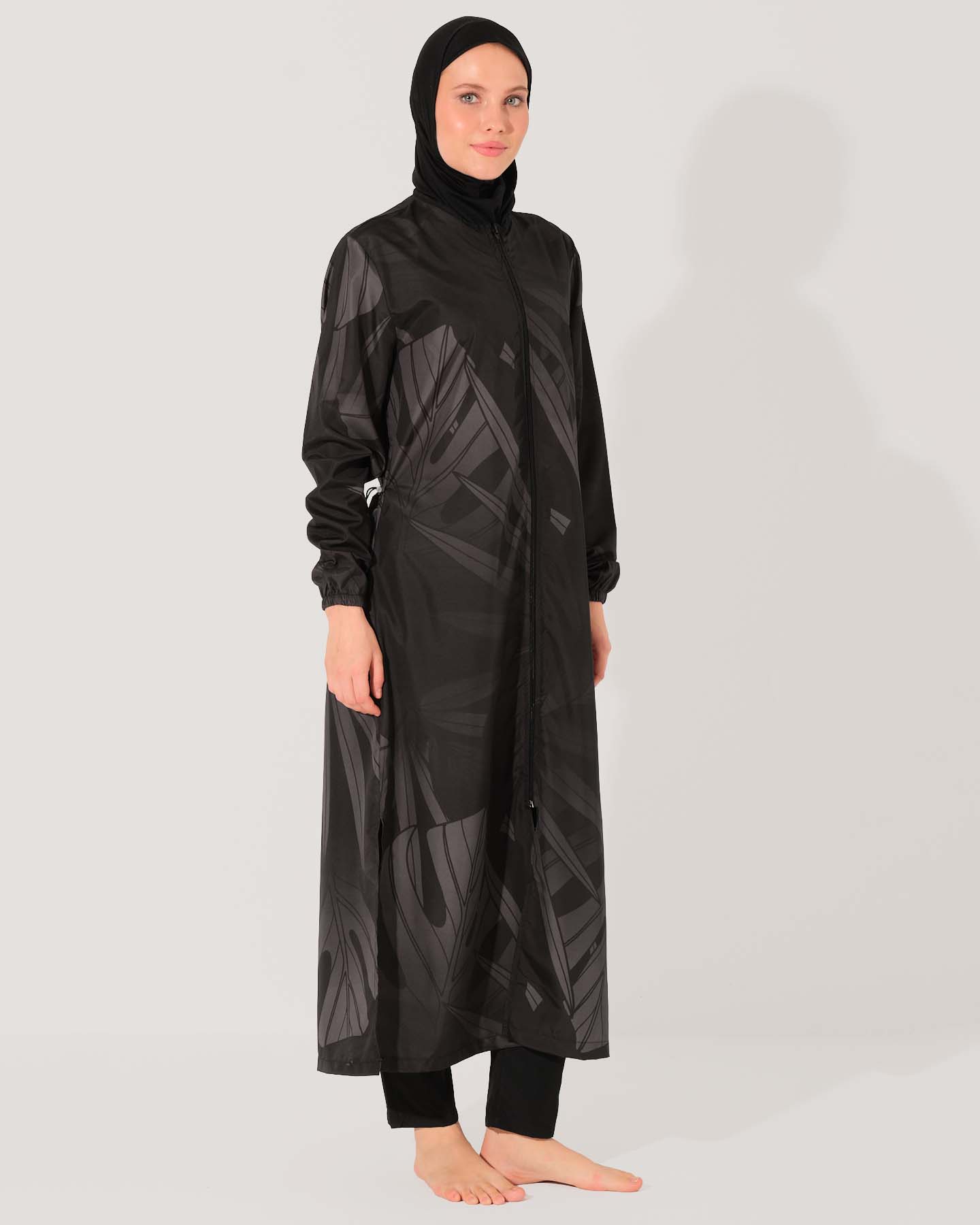 Muslim Swimsuit with hijab - Black - 2