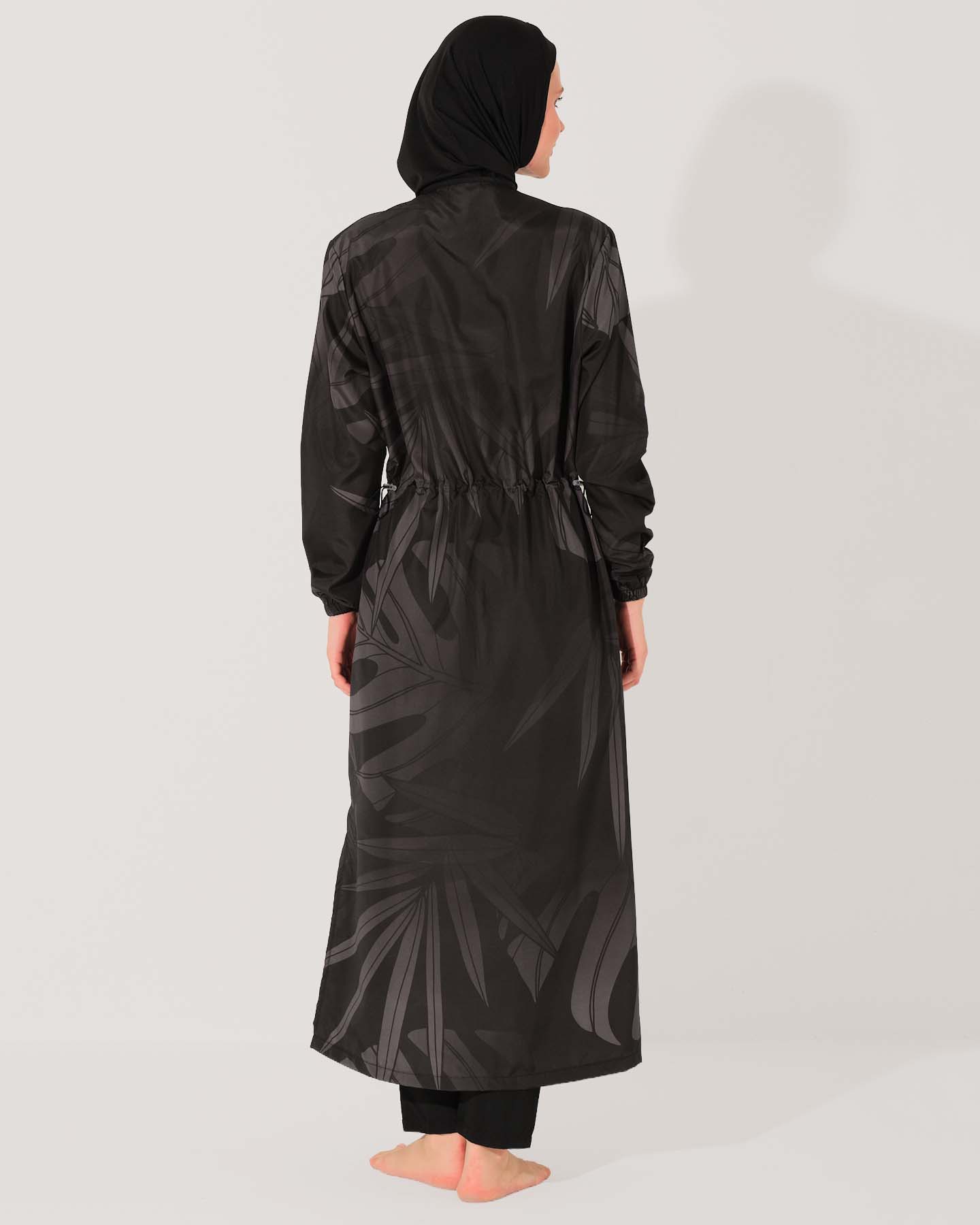 Muslim Swimsuit with hijab - Black - 4