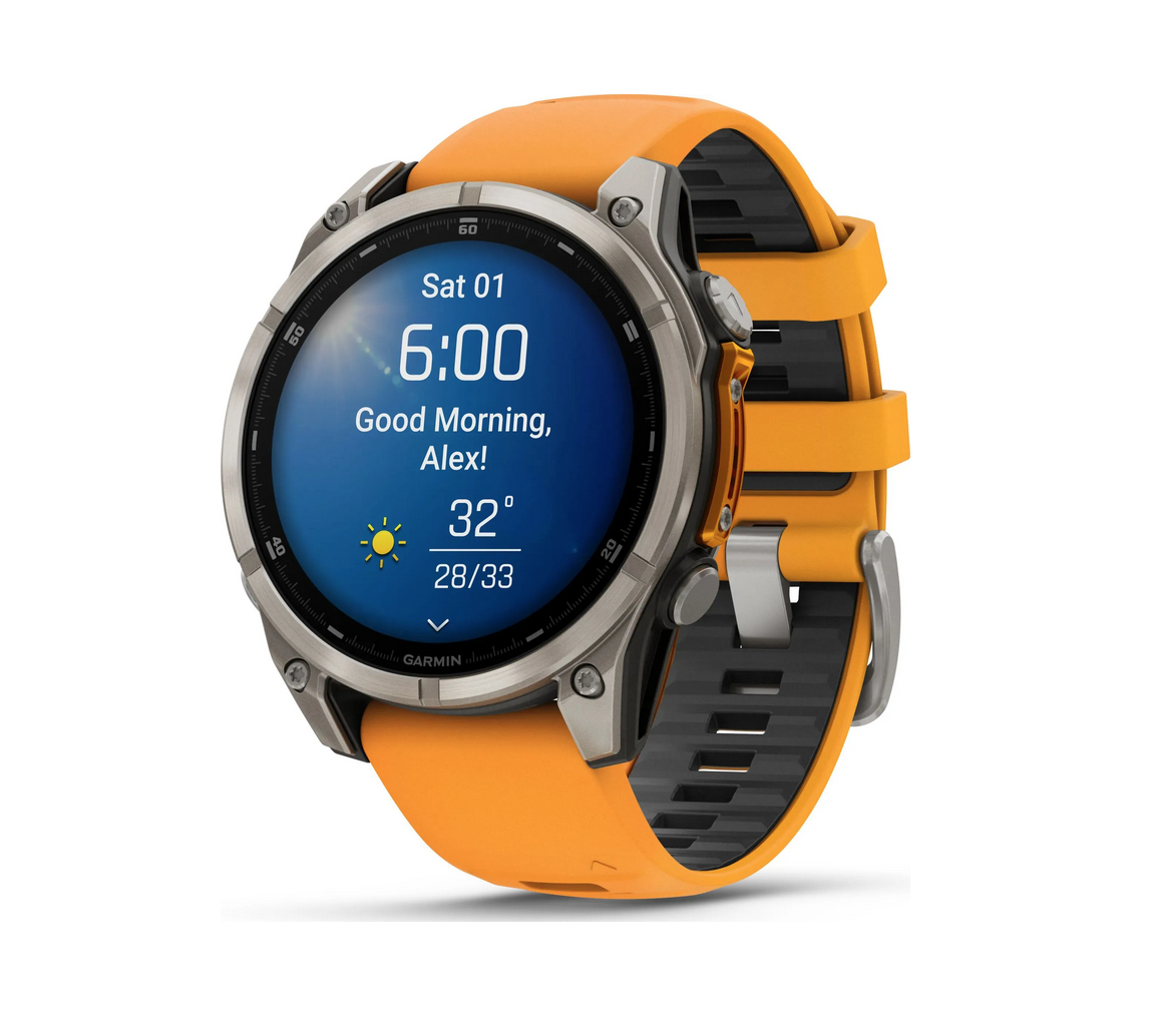 Garmin fēnix® 8 PRO –47 mm, AMOLED  Sapphire,  Spark Orange/Graphite Silicone Strap - 4