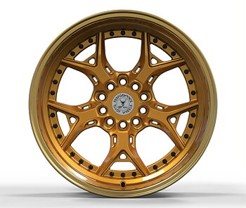 59°North Wheels D-014 9x18" ET30 5x114,3/5x120 guld/polerad läpp