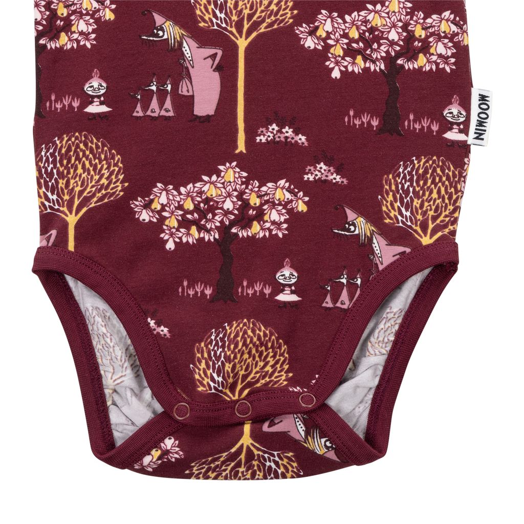 Moomin Baby Bodysuit - Filifjonkan Burgundy - 5