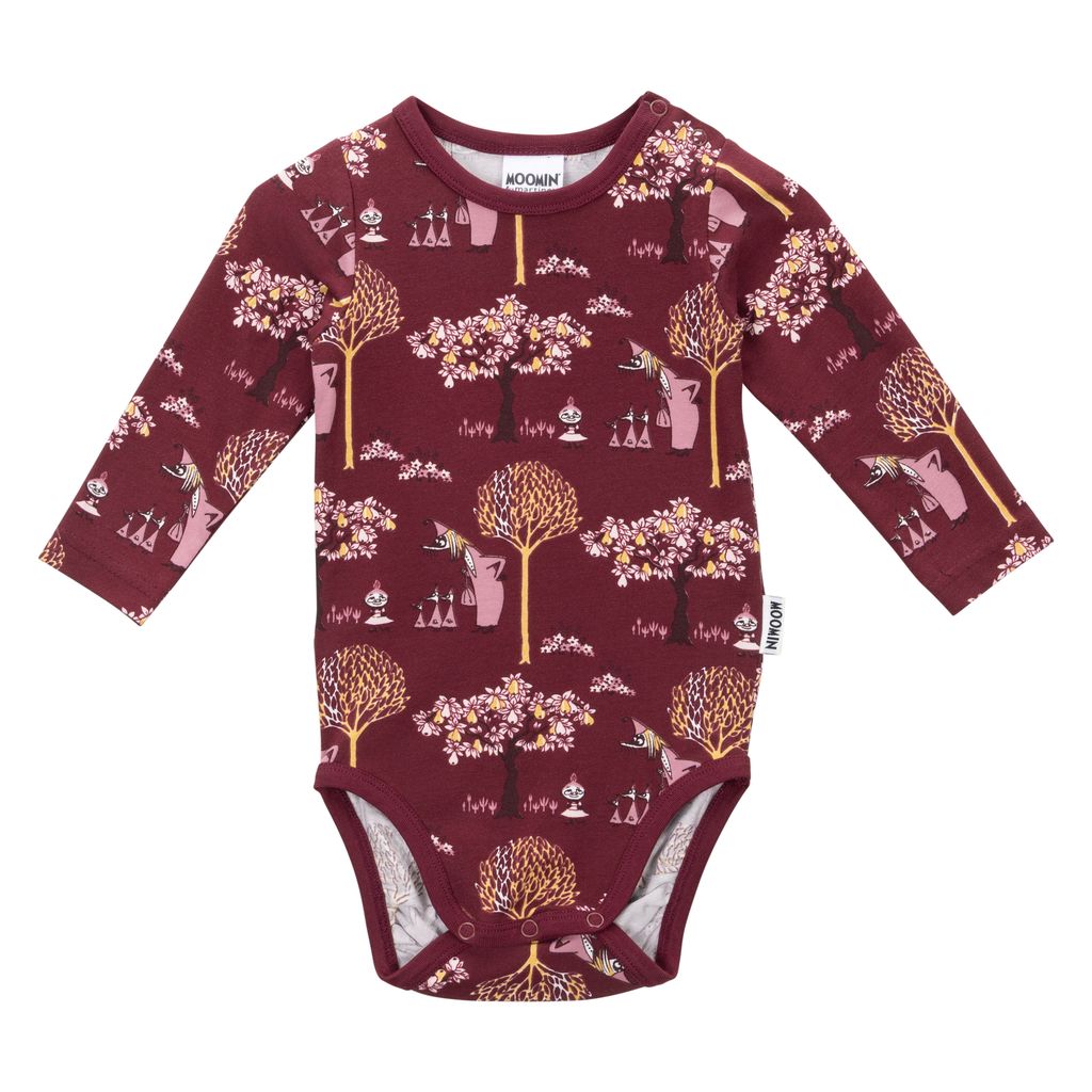 Moomin Baby Bodysuit - Filifjonkan Burgundy