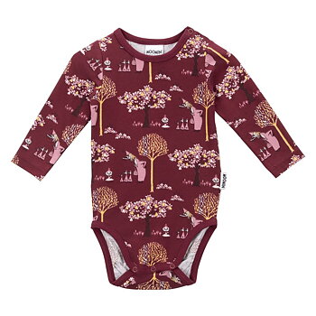 Moomin Baby Bodysuit - Filifjonkan Burgundy