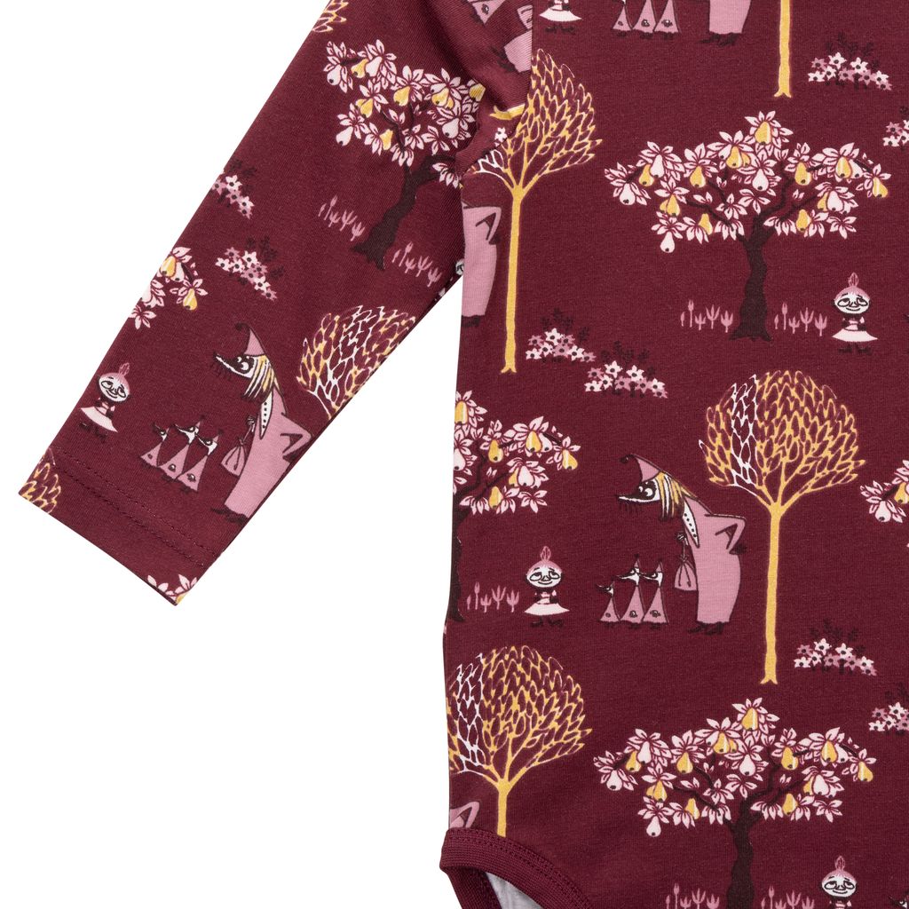 Moomin Baby Bodysuit - Filifjonkan Burgundy - 4