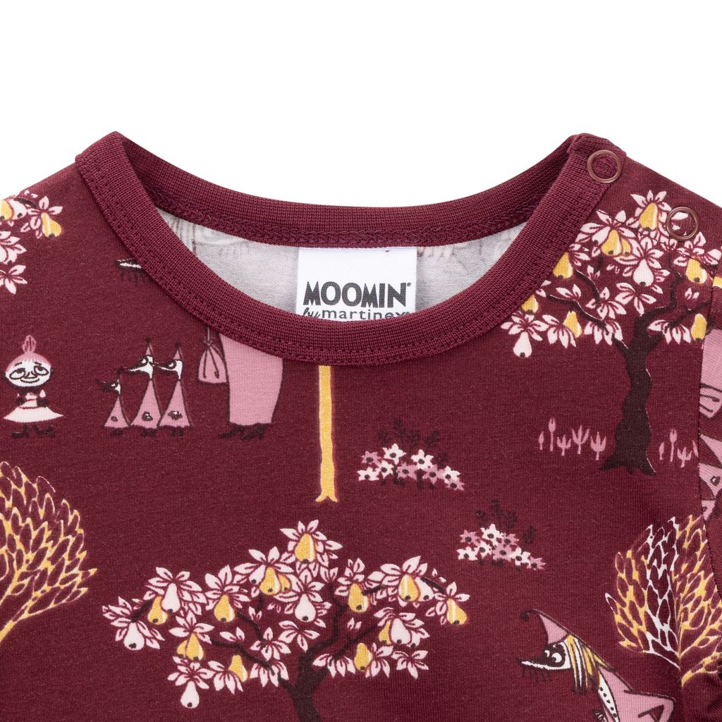 Moomin Baby Bodysuit - Filifjonkan Burgundy - 3