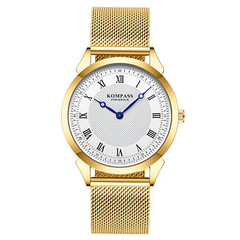 Kompass Élysée Silver Gold Mesh