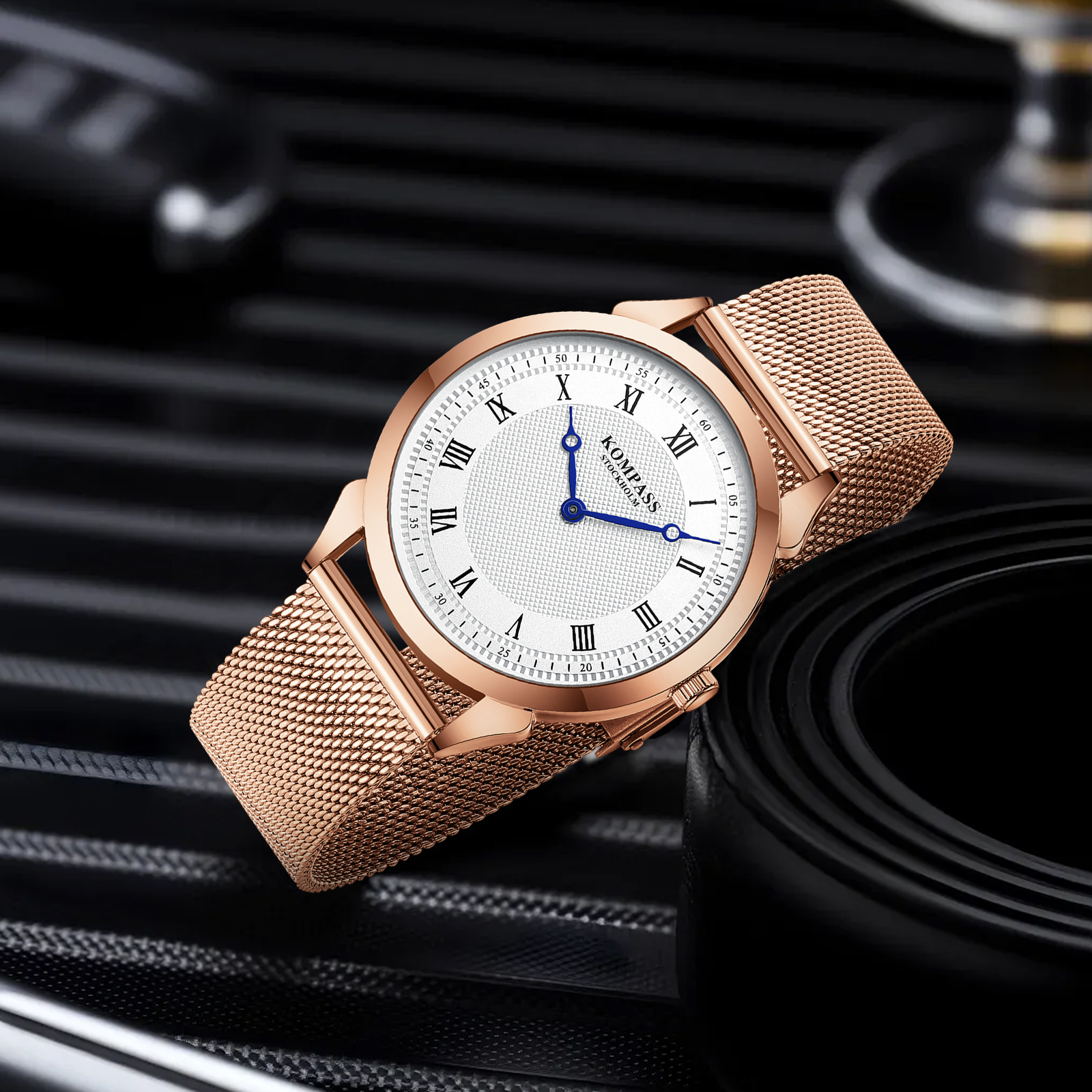Kompass Élysée Silver Rose Gold Mesh - 7
