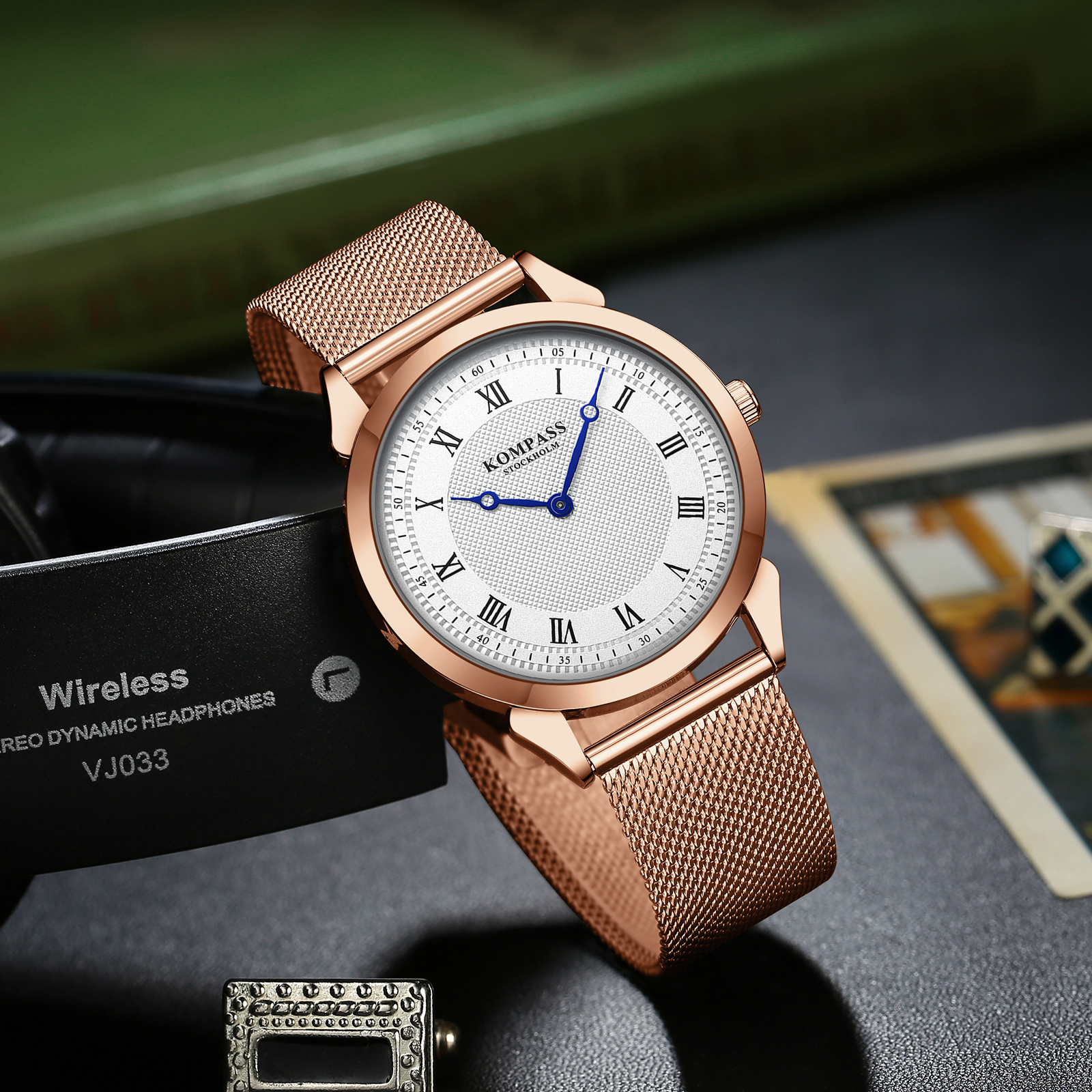 Kompass Élysée Silver Rose Gold Mesh - 6