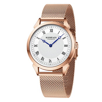 Kompass Élysée Silver Rose Gold Mesh