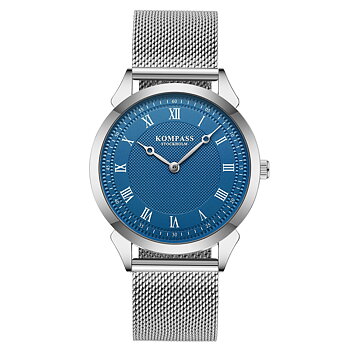 Kompass Élysée Blue Silver Mesh